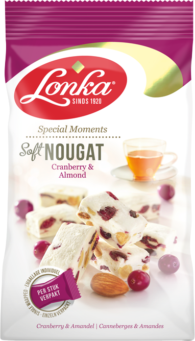 Soft Nougat – Cranberry & Amandelen